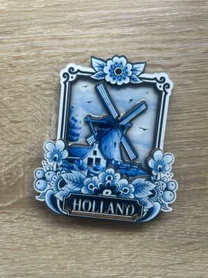 Magneet delftsblauw molen