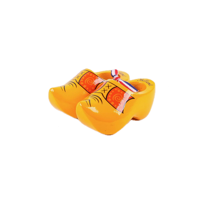 Clog pair wood 6 cm yellow