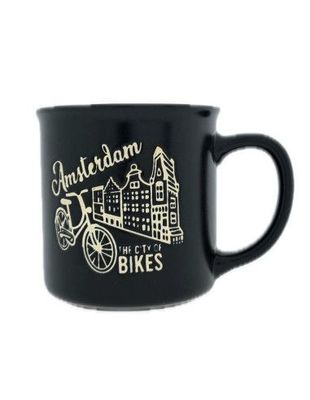 Amsterdam Mug – Black Bicycle on the Façade