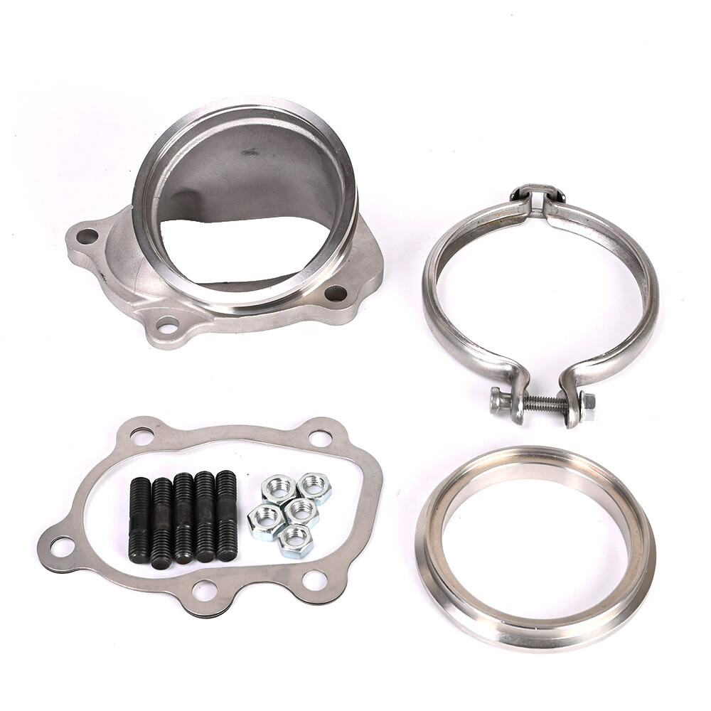 Turbo 5 bolt to 3&quot; V-band Dump Pipe Flange adapter kit For Nissan CA18 GT25R GT28R