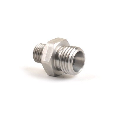 Stainless Turbo Oil Feed Adapter Kit M10 x 1.0mm to M14 x 1.5mm Borgwarner BV39-020 / 057