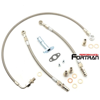 Turbo Oil / Water line kit Volvo 740 940 B230FT w/ Garrett GT25 GT28 GT30 G25 G30 G35 Ball Bearing turbocharger
