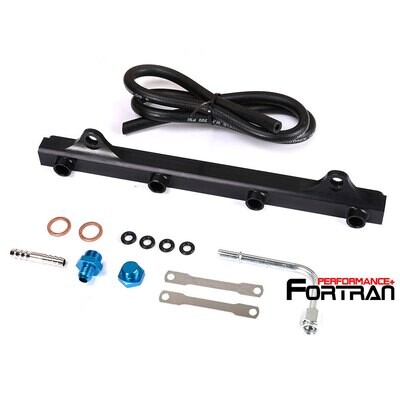 High Flow Fuel Rail Line Kit FOR Mitsubishi EVOX EVO10 4B11T / Aluminum Black