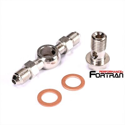 Turbo Oil Feed Adapter M12x1.25mm to -4AN Twin Male For RB26 AVCS Engine Side