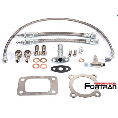 Turbo Oil Water line Kit For Garrett GT3076R GT3582R T3 Flange / 4 Bolt Ball Bearing