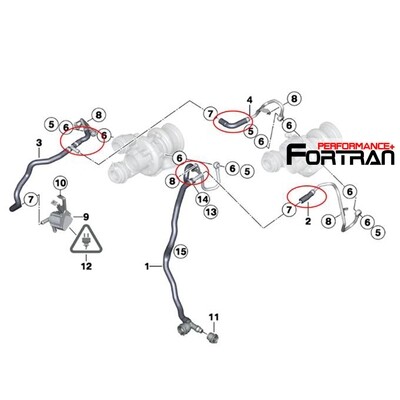 Turbo Coolant pipe Upgraded Repair Kit For BMW N63 E70 E71 X5 X6 50iX 550i 650i