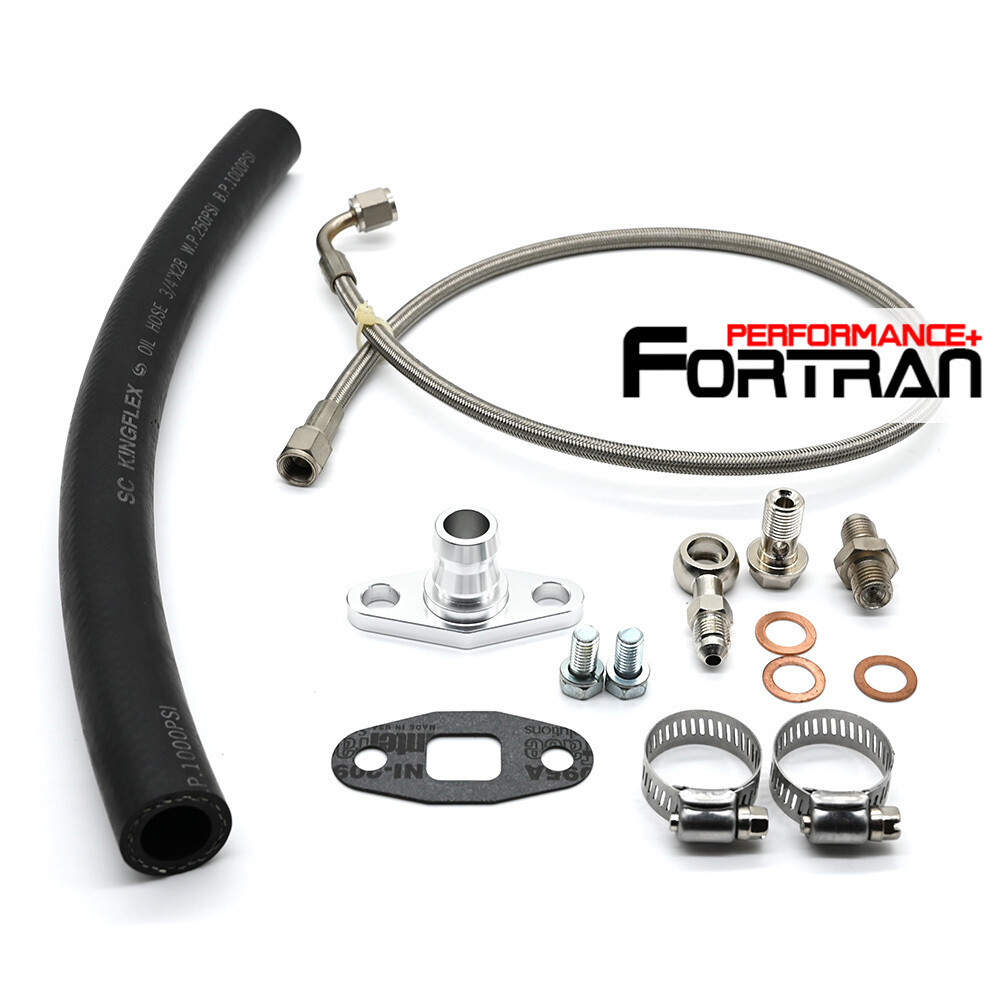 Turbo Feed Drain Pipe Kit Fit Nissan Skyline RB20 RB25DET W/ factory T3 Turbo