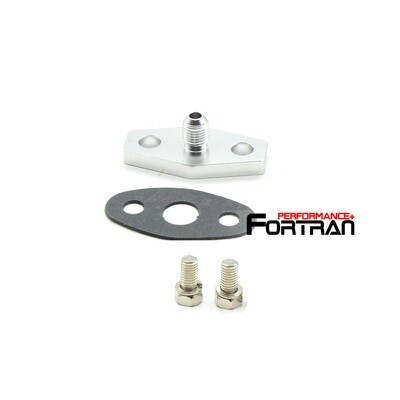 Aluminum Turbo 4AN Oil Feed Fit HT18 K24 K26 K27 HX35 HX40 (5mm restrictor)
