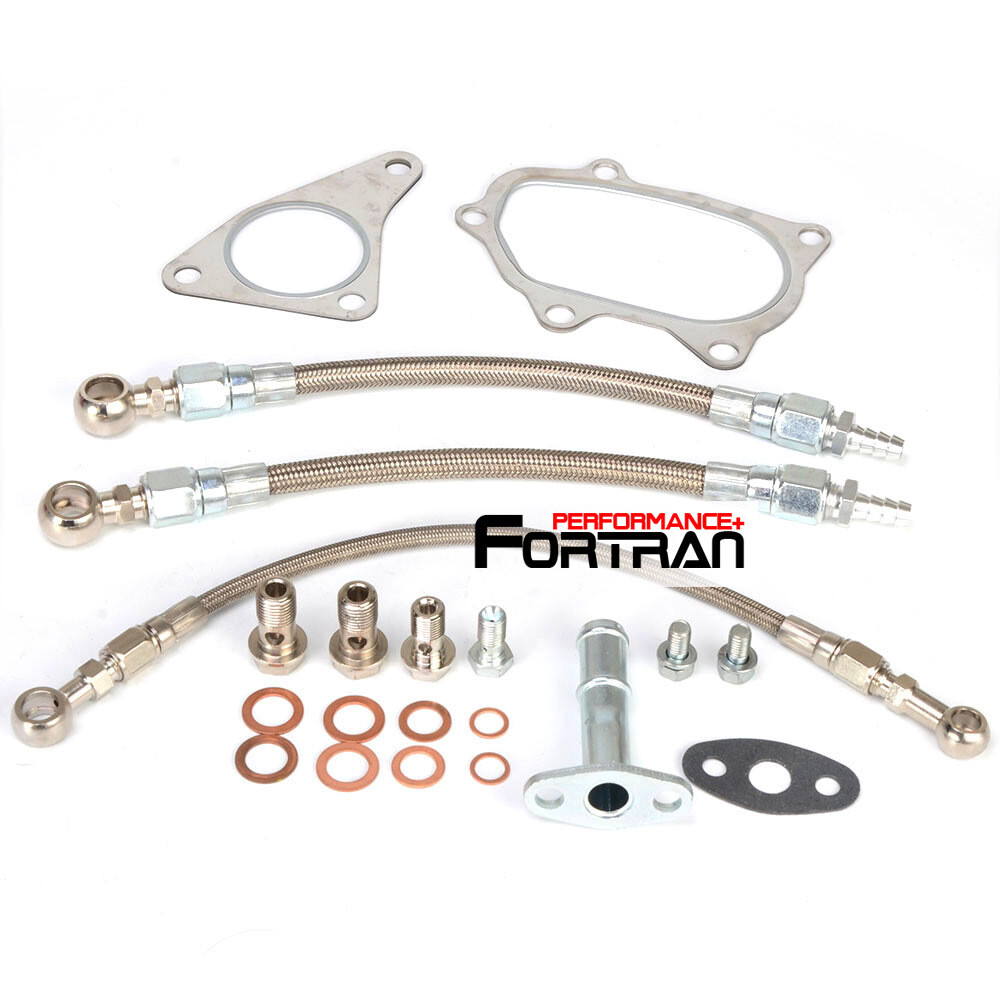 Turbo Oil Water Teflon Line Kit Fit SUBARU IMPREZA Forester w/ IHI VF34 BB