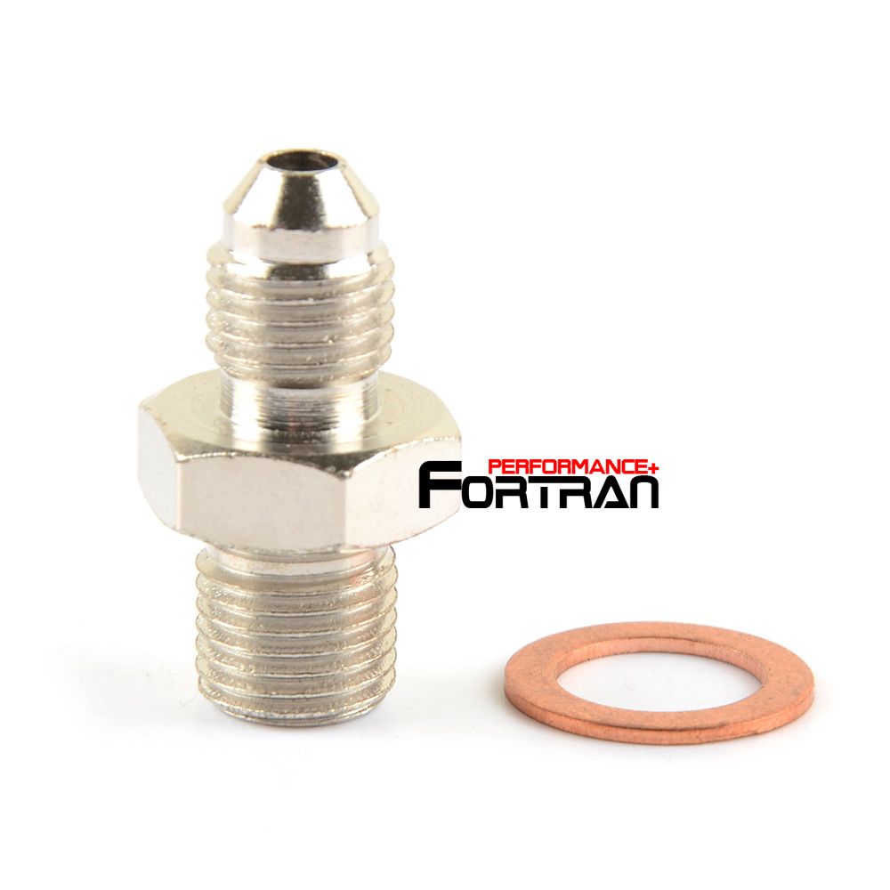 Turbo Oil Feed Adapter Fitting M12x1.25 mm 4G63T EVO DSM TD05 1.5mm restrictor