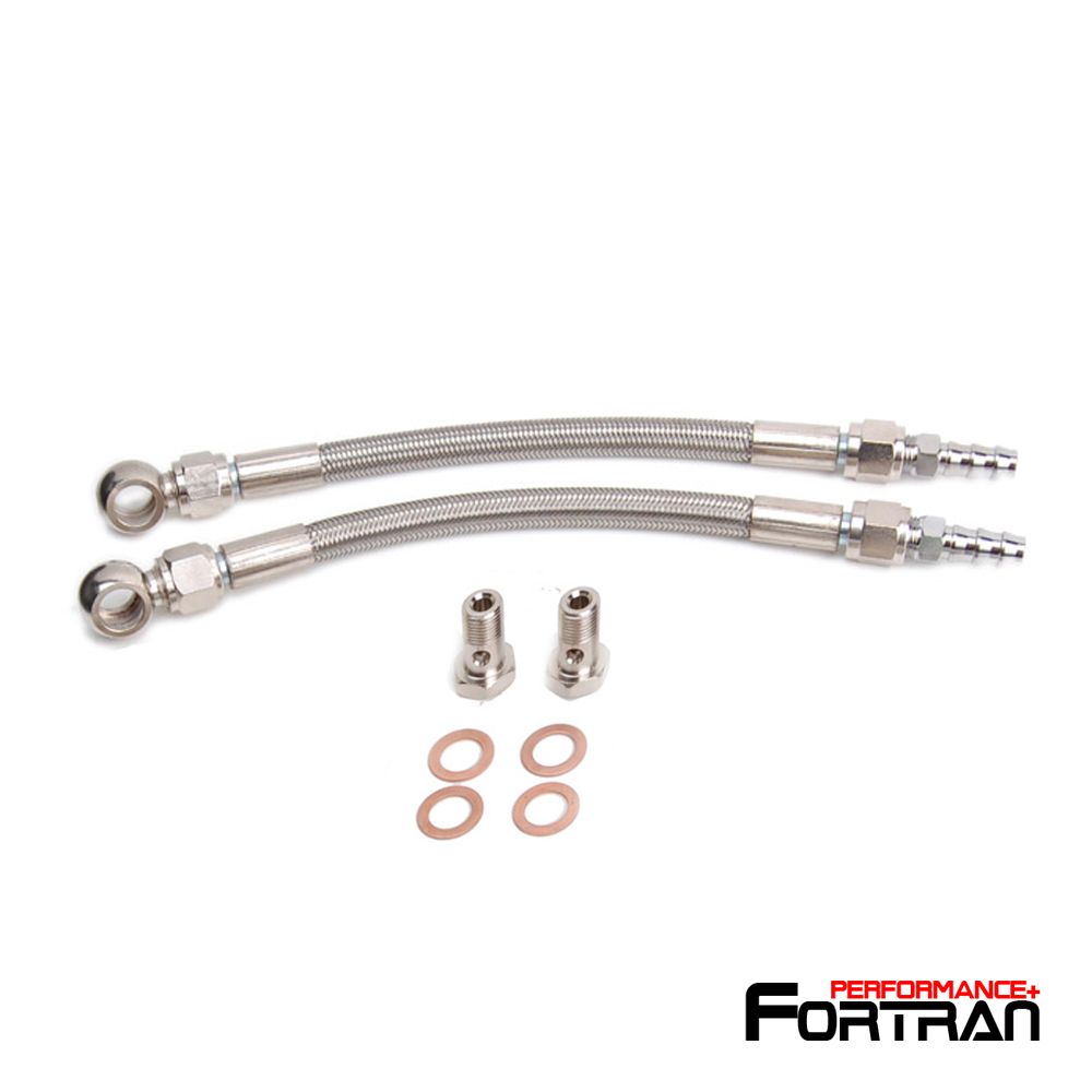 Turbo 6AN Water Coolant Line Kit M12x1.25 mm TD02 TD03 TD04 fit 3/8&quot; Hose