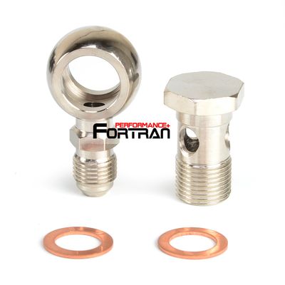 6AN Turbo Banjo Bolt kit M18x1.5 mm Garrett T4 T04B T04E GT40 GT42 Long Neck