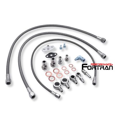 Turbo Oil Water Line FOR Nissan Skyline RB25DET 6AN Line with T3  top mount