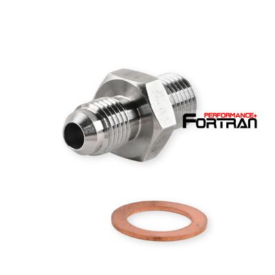 SUS304 Adapter M12x1.25 to 4AN Oil Feed engine side for TOYOTA 3SGTE Rev 3