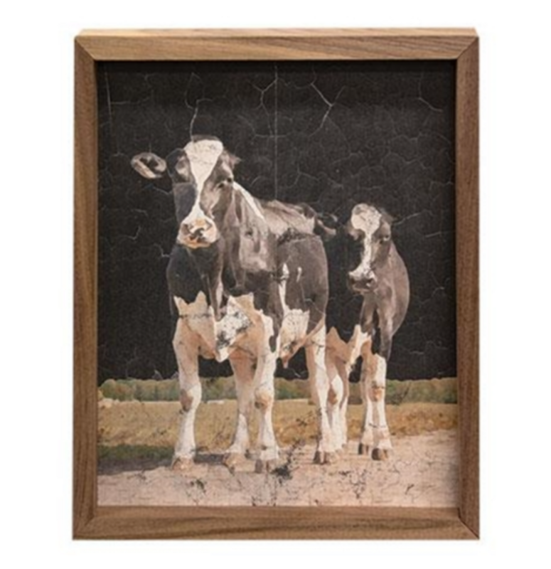 8x10 Two Holstein Cow Print 