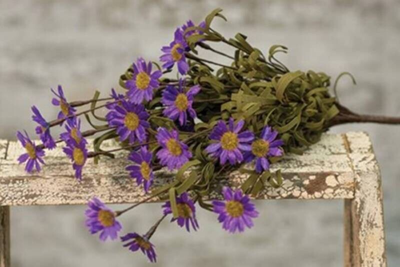 Purple Mini Mountain Daisy Bush Floral Decor Pick