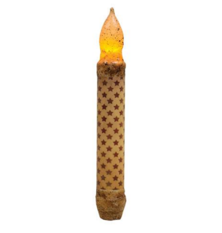 6&quot; Red Star TIMER Taper Candle