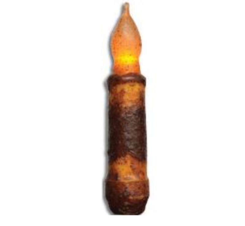 4&quot; Burnt Mustard TIMER Taper Candle