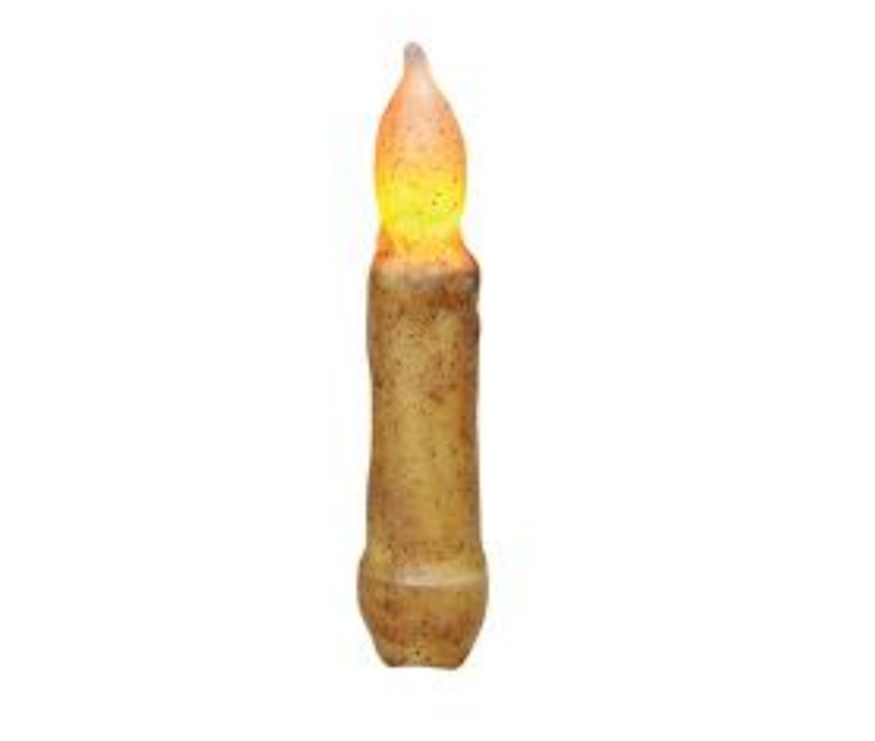 4&quot; Burnt Ivory LED Taper Candle