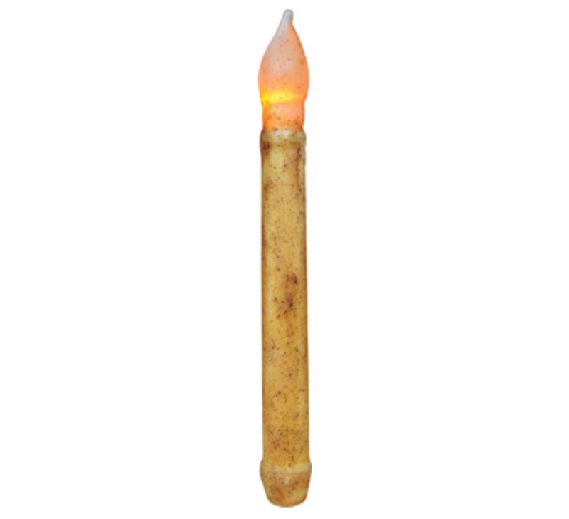 9&quot; Burnt Ivory LED Taper Candle