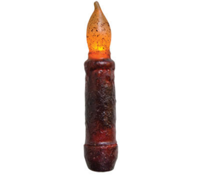 4&quot; Burnt Burgundy LED Taper Candle