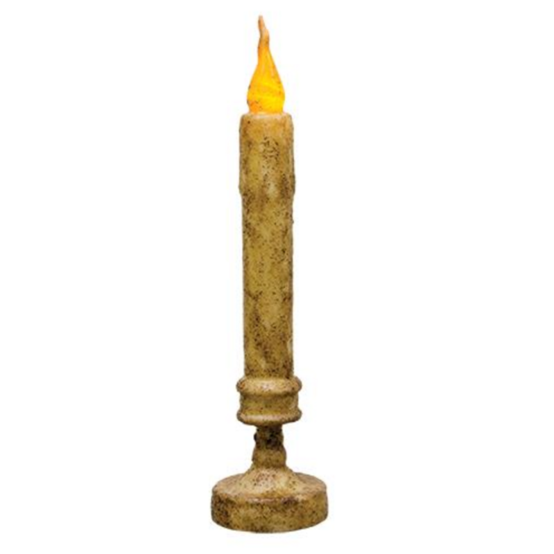 10&quot; Burnt Ivory TIMER Taper Candle Stick Decor