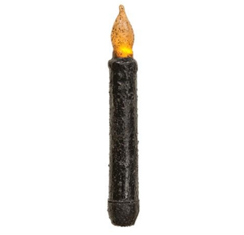 6&quot; Black TIMER Taper Candle