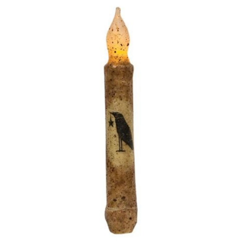6&quot; Burnt Mustard Crow TIMER Taper Candle
