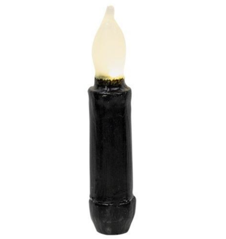 4&quot; Gloss Black TIMER Taper Candle
