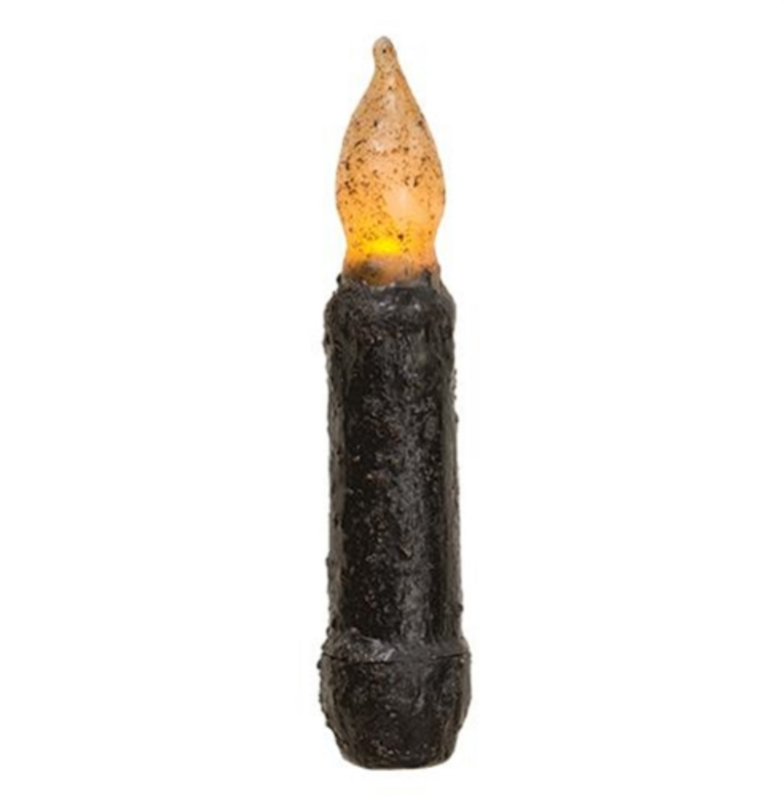 4&quot; Black TIMER Taper Candle