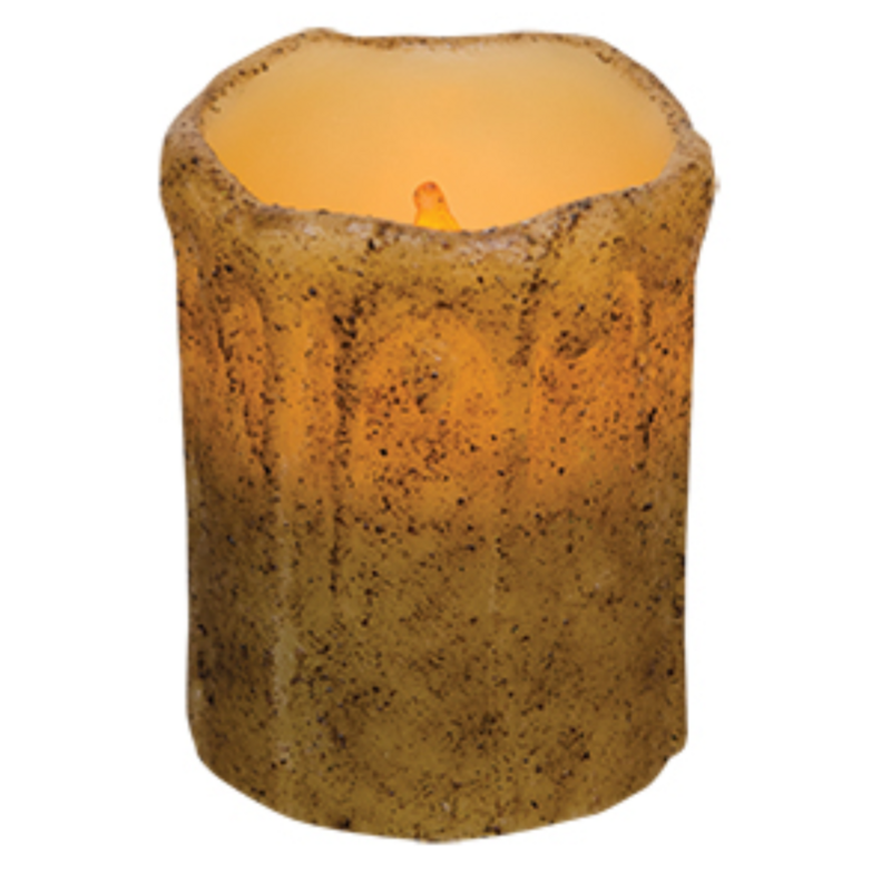 4&quot; Burnt Ivory TIMER Pillar Candle