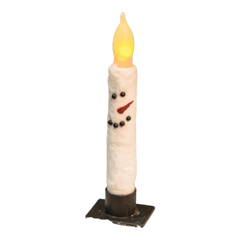 6&quot; Snowman TIMER Taper Candle Holiday