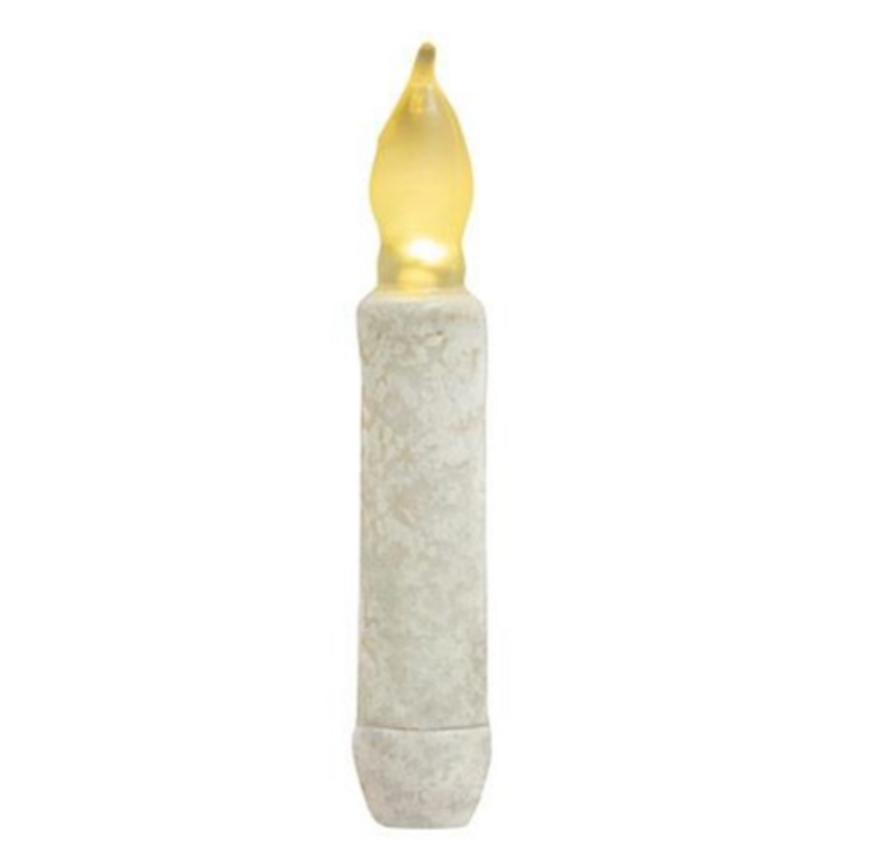 4&quot; Rustic White TIMER Taper Candle