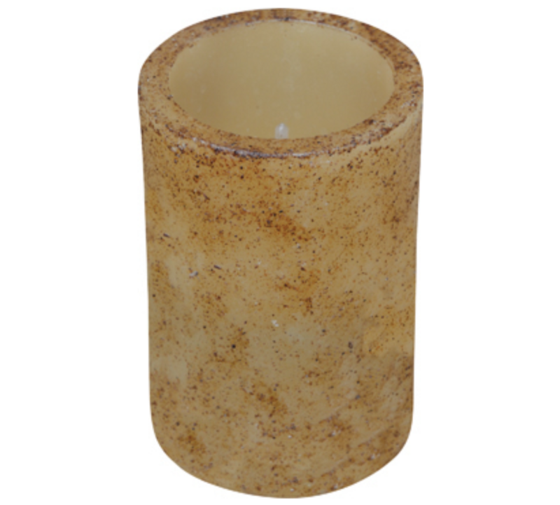 4-1/2&quot; Burnt Ivory TIMER Pillar Candle