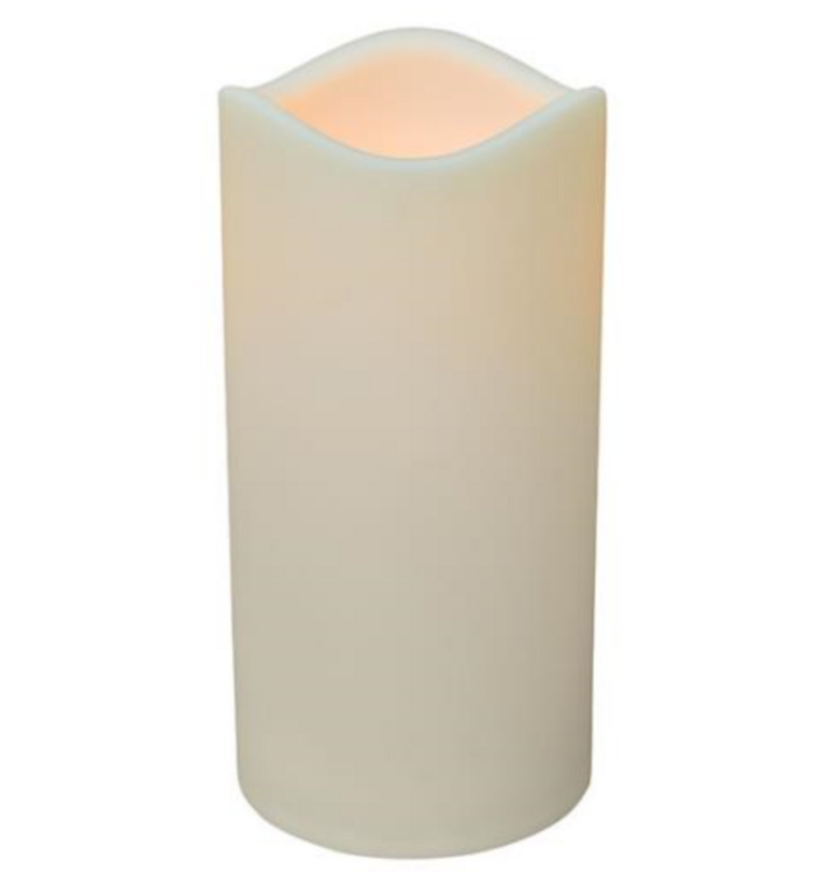 6&quot; Ivory LED TIMER Pillar Candle