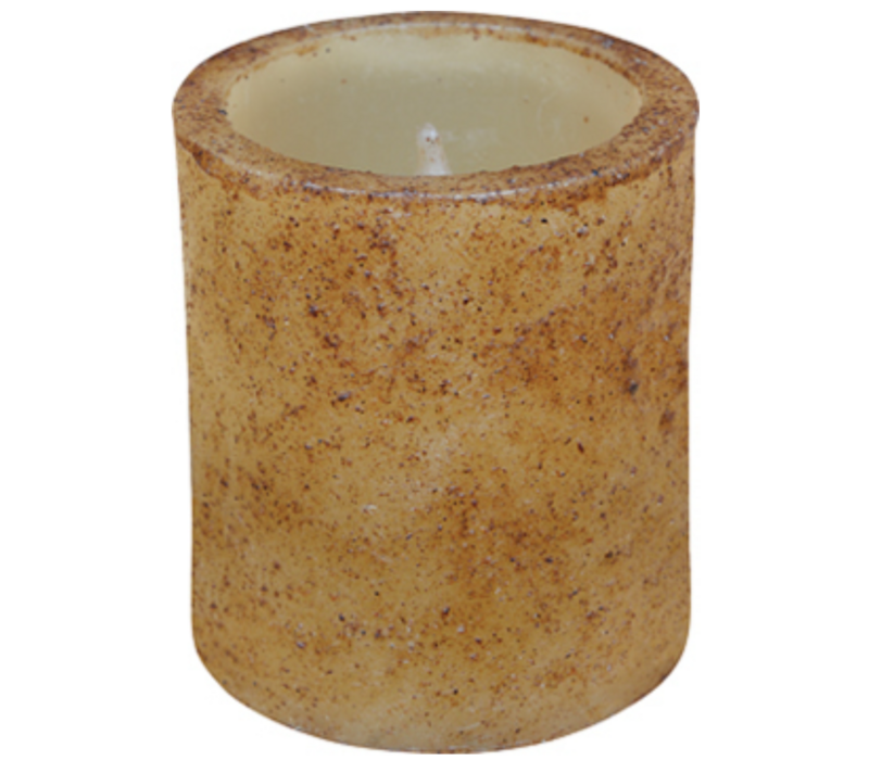 3-1/2&quot; Burnt Ivory TIMER Pillar Candle