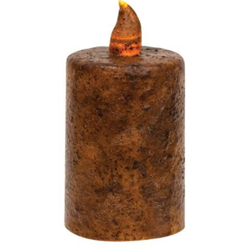 3&quot;x2&quot; Burnt Mustard TIMER Pillar Candle
