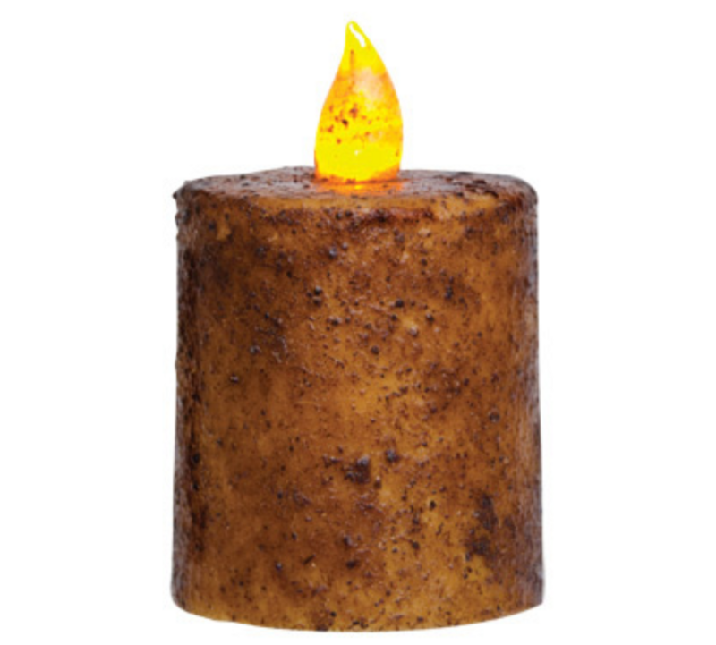 3&quot;x2-1/2&quot; Burnt Mustard TIMER Pillar Candle