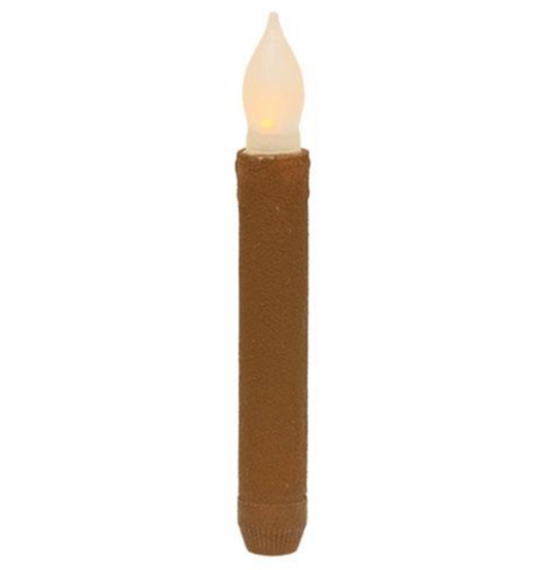 6&quot; Textured Mustard TIMER Taper Candle