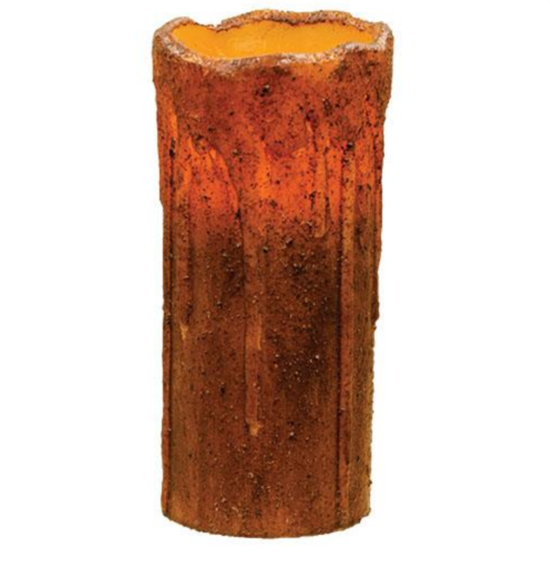 7&quot; Burnt Mustard TIMER Pillar Candle