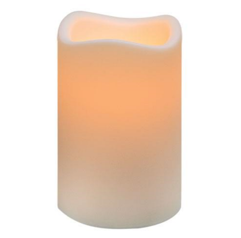 4&quot; Ivory LED TIMER Pillar Candle