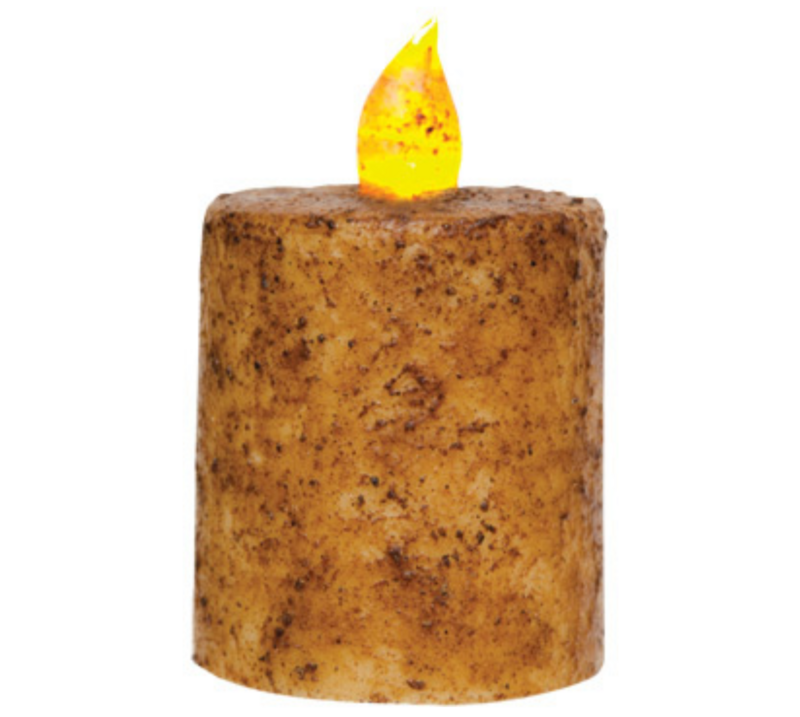 3&quot;x2-1/2&quot; Burnt Ivory TIMER Pillar Candle