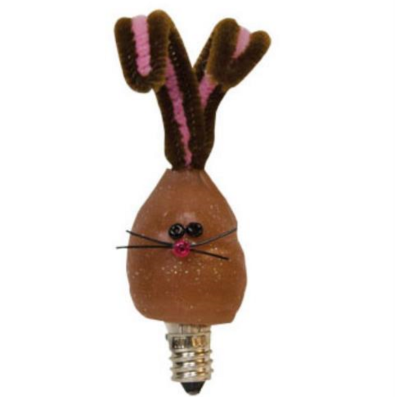 Chocolate Easter Bunny Silicone Dipped Light Bulb Decorative
