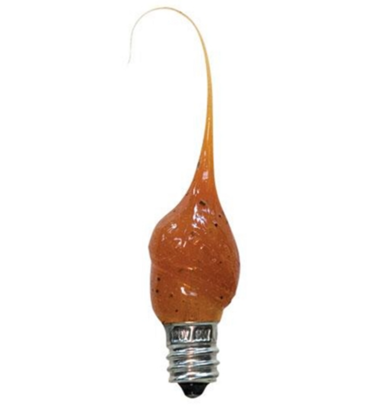 Tiny Pumpkin Spice Silicone Dipped Light Bulb Decorative