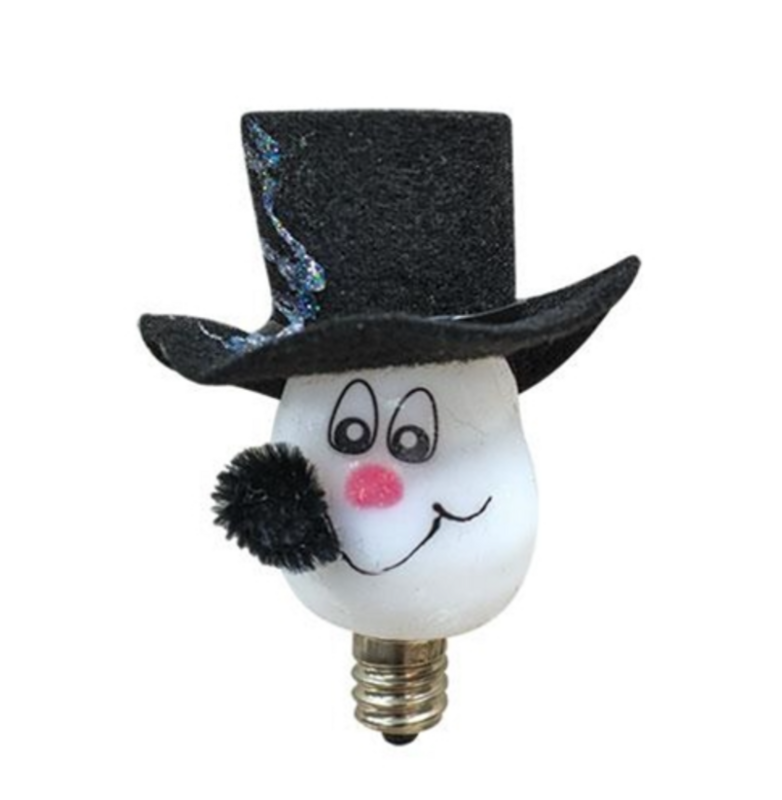 Frosty with Pipe Silicone Dipped Light Bulb Decorative