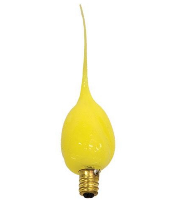 Pastel Yellow Silicone Dipped Light Bulb Decorative