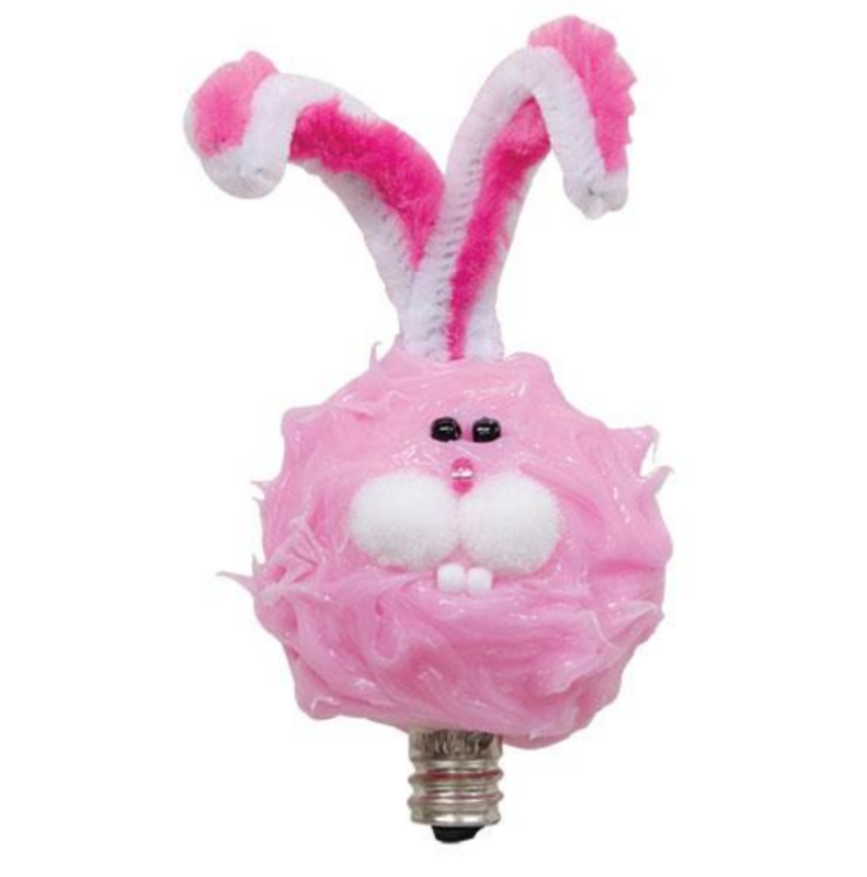 Pink Easter Bunny Silicone Dipped Light Bulb Decorative