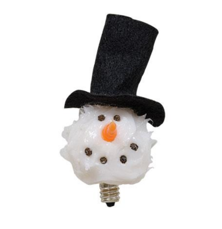 Tophat Snowman Silicone Dipped Light Bulb Decorative