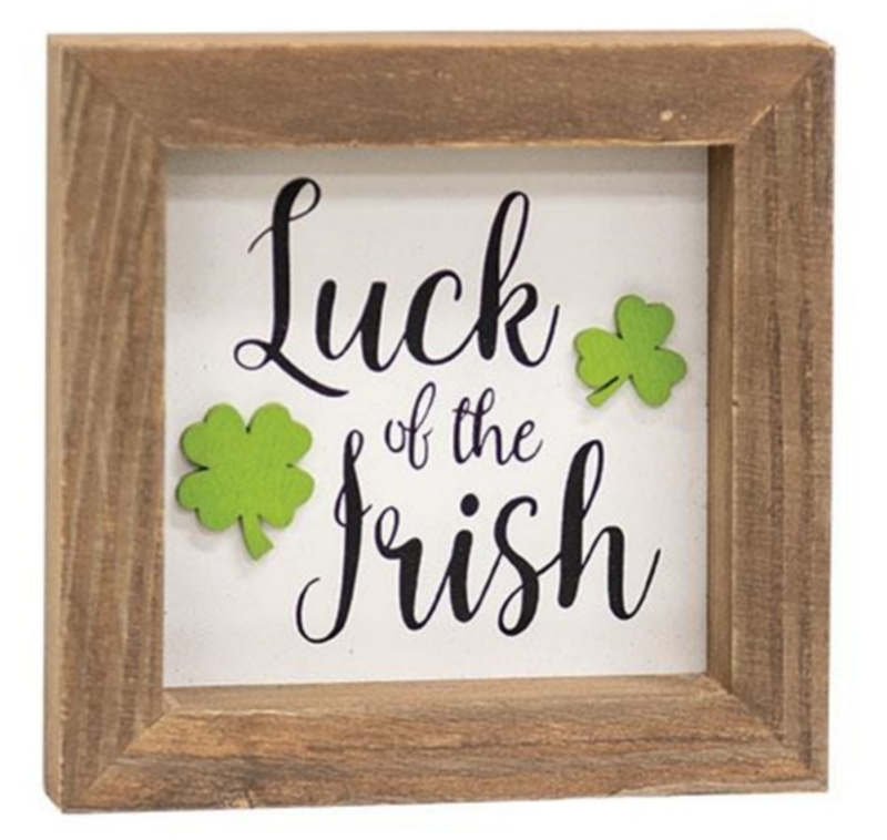 Luck of the Irish Shadow Box Sign