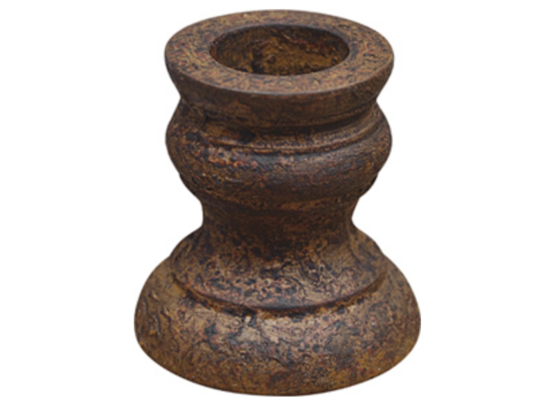 Mustard Aged Taper Candle Holder